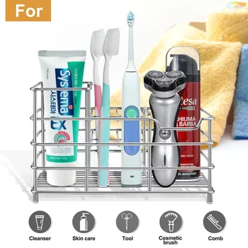 Держатель зубной щетки для ванной комнаты из нержавеющей стали, вертикальная подставка для зубной пасты, новый минималистичный и стильный стеллаж для хранения в ванной комнате