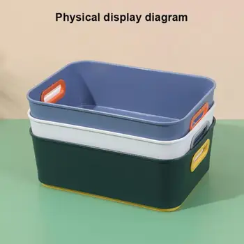 Настольная коробка для хранения, Пластиковая коробка-органайзер большой емкости, Коробка для хранения, Корзина для хранения, предмет для организации рабочего стола, не занимающий места