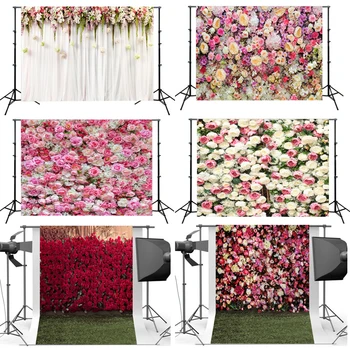 1шт Реалистичный 3D цветочный фон для стены, фон для фотосъемки свадебной вечеринки, реквизит для фотостудии