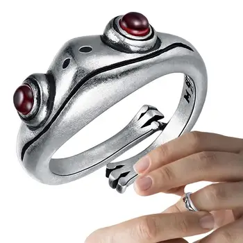 Кольца с лягушками Открытые кольца с лягушками для женщин Винтажное кольцо с милым животным на палец Винтажное кольцо с милым животным на палец Ювелирные изделия для пар друзей