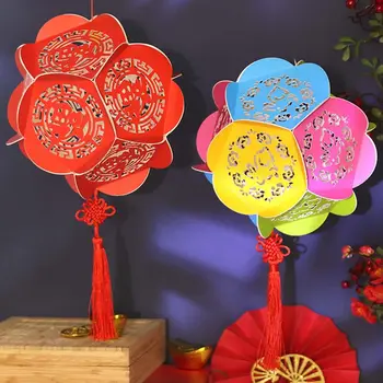 Праздничные украшения, светящаяся детская игрушка, китайская подвесная лампа, фонарь с гортензией, Полый бумажный фонарь, лампа середины осени