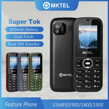 Многофункциональный телефон MKTEL SUPER TOK с 1,77-дюймовым дисплеем, батарея 800 мАч, две SIM-карты в режиме ожидания, MP3 MP4 FM-радио для пожилых людей