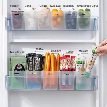 2шт Ящики-органайзеры для холодильника Ящик для хранения продуктов в холодильнике Прозрачный Ящик для хранения приправ Кухонный Органайзер для хранения Холодильника