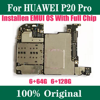Для HUAWEI P20 Pro 100% Чистая Замененная Оригинальная Материнская плата 64GB 128GB ROM 6GB RAM Материнская Плата Android OS Логическая Плата С Чипом