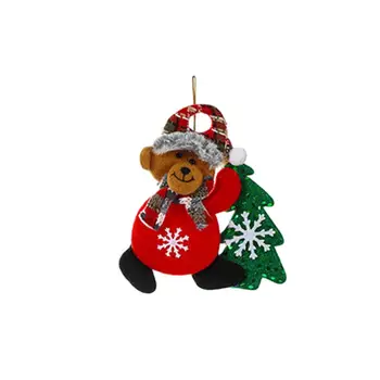 Рождественские принадлежности для рукоделия, праздничные нетканые елочные украшения, снеговик, Медведь, сцены Санта-Клауса для праздничного декора, Рождество