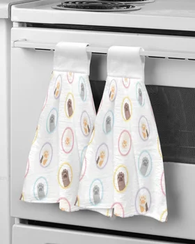 Полотенце для рук со следами милых кошачьих лап для ребенка, впитывающее кухонное полотенце из микрофибры, полотенце для чистки посуды, Кухонные инструменты