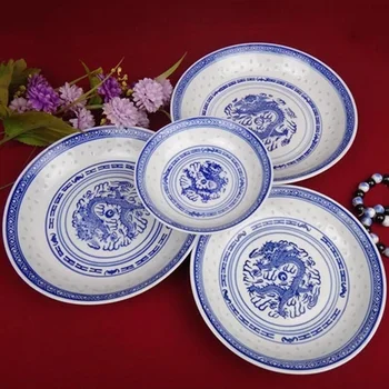 Синие и белые Фарфоровые обеденные тарелки Ретро-Керамическая Тарелка для еды Блюдо для стейка Лоток для фруктовых тортов Посуда