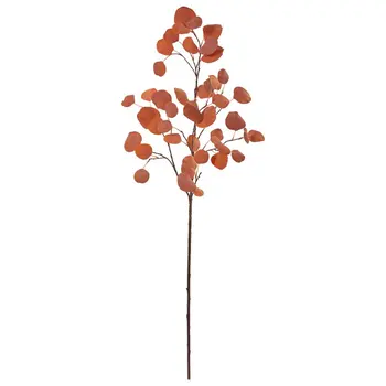 Искусственное растение с эвкалиптовым спреем (набор из 6 штук), оранжевый
