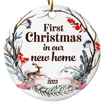 Рождественское Украшение Для нового Дома 2023,первое Рождество В Нашем Новом Домашнем Украшении 2023, Семейные Рождественские Украшения, Рождественские Украшения 2023