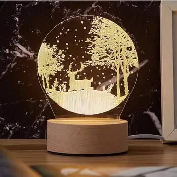 3D маленький ночник украшение рабочего стола креативный прикроватный светильник освещение спальни 61 детский подарочный светильник