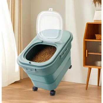 Большой контейнер для хранения корма для домашних животных, сумка-коробка для кошачьего корма с влагонепроницаемым уплотнением, идеально подходит для котенка, всех ваших потребностей в продуктах для домашних животных