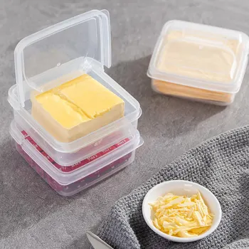 1 шт. Пластиковая коробка для хранения сыра в холодильнике, контейнер для сыра, Коробка для хранения сырных ломтиков