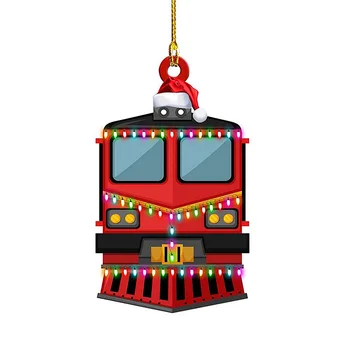 Рождественская подвеска в виде самолета и автомобиля, креативный персонализированный декор в виде Рождественской елки для украшения дома и сада во дворе