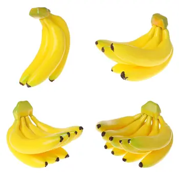 Реалистичная Искусственная Банановая Гроздь с поддельными фруктами, декоративная Подставка для дисплея