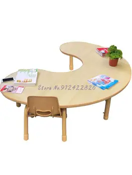 Учебный класс из массива дерева для детского сада стол для рисования стол и стул для раннего развития детей Moon