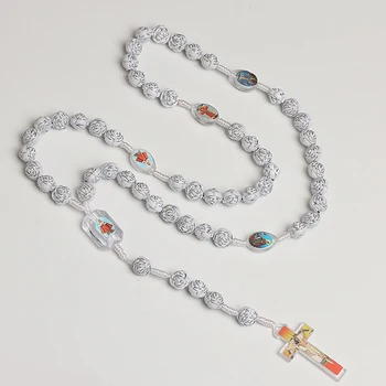 Христианский Католический Крест, Четки, ожерелье с подвеской Для мужчин и женщин, Молитвенные украшения, подарки
