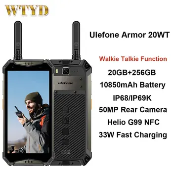 Ulefone Armor 20WT Прочный Телефон с функцией портативной рации 20 ГБ + 256 ГБ Водонепроницаемый 10850 мАч 5,65 