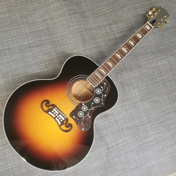 43-дюймовая бревенчатая гитара Sunset серии J200 с блестящим лаковым покрытием