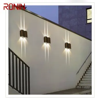 Уличное бра RONIN, Алюминиевый светодиодный Современный настенный светильник для патио, Водонепроницаемый Креативный Декоративный светильник для крыльца, балкона, коридора