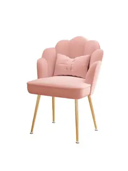 Скандинавский стул для макияжа, легкий роскошный туалетный столик, сетчатый стул с красной спинкой, милая спальня для девочек, современный минималистичный стиль ins