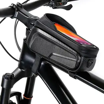 Велосипедная сумка, водонепроницаемая велосипедная сумка на передней раме, велосипедная сумка с рамой большой емкости, велосипедная сумка с передней трубкой, чехол для телефона с сенсорным экраном, сумка для держателя