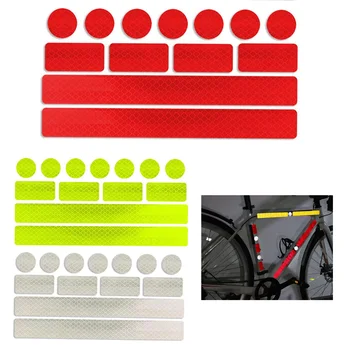 Аксессуары для велосипедов, светоотражающая лента, простые в установке детали, белый/зеленый/красный, прочный и практичный для мотоцикла