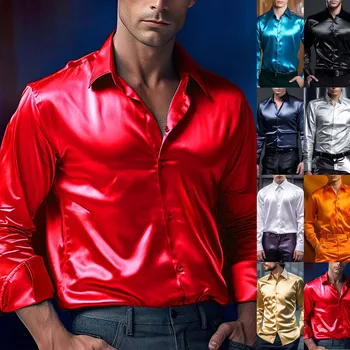 Мужская повседневная осенняя рубашка с отворотом и пуговицами, рубашка с длинным рукавом, топы, мужской кардиган