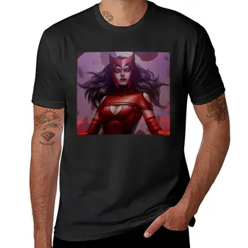 Новая футболка Scarlet Witch, топы, футболки, футболки для мужчин с графикой