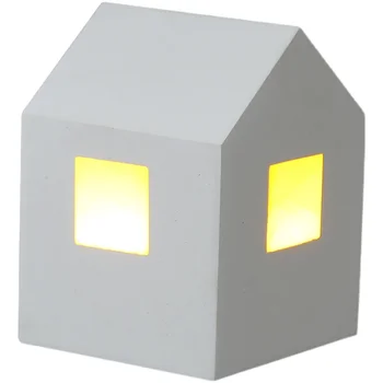 Маленькая настольная лампа из Микроцементной руды, Праздничный подарок, Прикроватная тумбочка для спальни, моделирование светового дома, Зарядный ночник