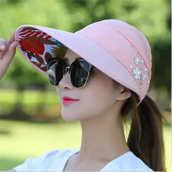 Женская пляжная шляпа с солнцезащитным козырьком из дышащего хлопка, Аксессуар для летней шляпы с регулируемой защитой от ультрафиолета, Повседневная солнцезащитная кепка с широкими полями, Лето 2023 г.