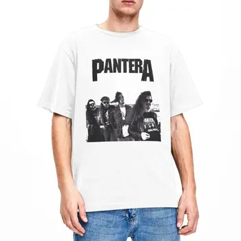 Винтажная группа Pantera, мужские и женские футболки, товары хэви-метал-группы, повседневные футболки, футболки с коротким рукавом и круглым воротом, хлопковая одежда