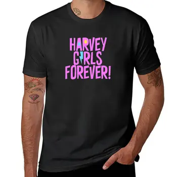 Новая футболка Harvey Girls Forever, белые футболки для мальчиков, одежда в стиле хиппи, короткая футболка, однотонные футболки для мужчин