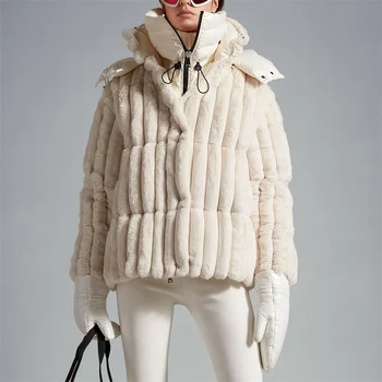 Пуховик женский 2023 Зима Новая Корейская мода Сращенный съемный капюшон Бархатная хлебная куртка с длинными рукавами женская верхняя одежда y2k