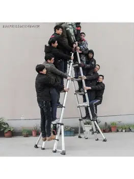 Многофункциональная телескопическая лестница Home Human Word Ladder, складная лестница из утолщенного алюминиевого сплава, портативные подъемные лестницы