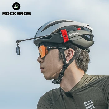 Велосипедный шлем ROCKBROS Зеркало заднего вида с возможностью поворота на 360 градусов Гибкий Алюминиевый Защитный Мотоциклетный шлем Регулируемое Зеркало для езды