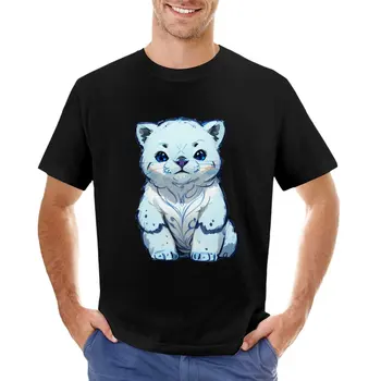 Футболка с белым медведем, футболка оверсайз, одежда в стиле хиппи, черные футболки, мужская футболка
