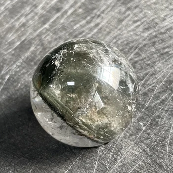 шар из натурального хрусталя весом 134 г, Зеленая Призрачная сфера, каменное украшение, Грубый полированный кварцевый камень, Исцеляющий Y249