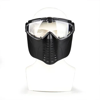 Тактическая страйкбольная полнолицевая маска со встроенным вентилятором, аксессуар для пейнтбола на открытом воздухе PP9-0008