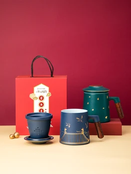 Дворец-музей Шансинь Бихай Цинсинь керамическая чашка для приготовления чая, чашка для слива чая, портативная и практичная чашка для воды, подарок на День учителя
