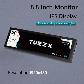 8,8-Дюймовый IPS ЖК-Экран CPU GPU RAM HDD С Длинной Полосой Емкостного Сенсорного Монитора 480x1920 Type-C Интерфейс для Аксессуаров Шасси ПК