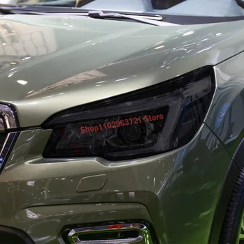 2 Шт Защитная пленка для автомобильных фар, Восстановление фар, Прозрачная Черная Наклейка TPU для Subaru Forester 2019 2020 Аксессуары