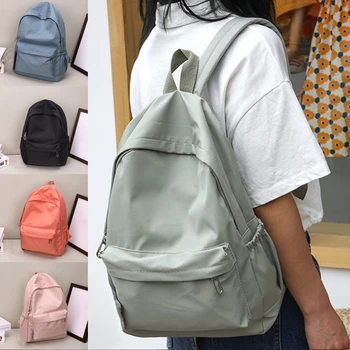 Высококачественный Новый Водонепроницаемый нейлоновый Женский рюкзак, Женская дорожная сумка, рюкзаки, школьный ранец для девочек-подростков, однотонный рюкзак для книг