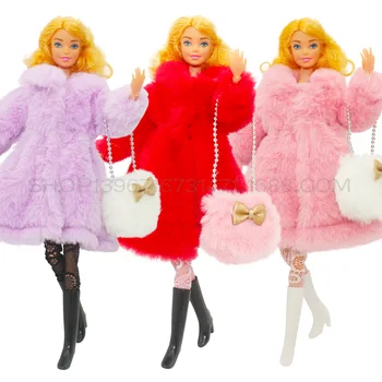 30 см Кукольная одежда, свитер, длинные шерстяные зимние стили, Игрушки для девочек 