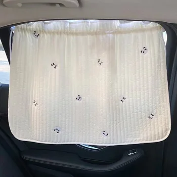Аксессуары для панд 2023 Шторы для автомобиля Солнцезащитный козырек на боковое стекло Детская солнцезащитная крышка Мультяшные раздвижные шторы Автомобиль