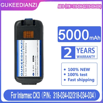 Сменный аккумулятор GUKEEDIANZI AB18 (PN 318-034-02 318-034-034) 5000 мАч Для Intermec CK3C1 CK3R CK3 CK3X CK3A1 Digital bateria