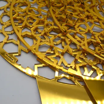 Классический акриловый декор в Рамадан с блестящей золотой отделкой, мусульманский праздничный декор для подарка другу семьи соседу