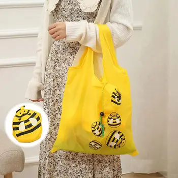 Удобная сумка для хранения фруктов с мультяшным дизайном, многоразовая Складная сумка с рисунком кукурузы, Моркови, Банана