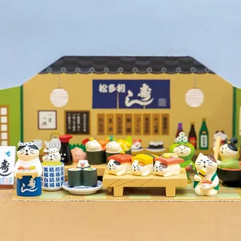 Креативный Японский Кот Суши Еда Play Bread Tide Play Кукла Декоративные Поделки из смолы Маленькие Украшения Украшение стола Кавайный Подарок