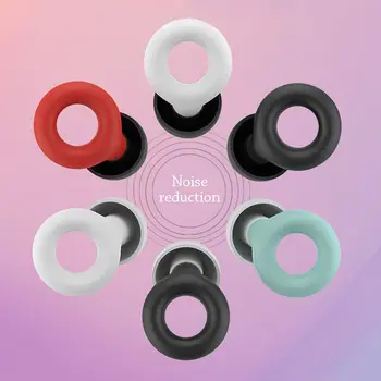 Силиконовые звуконепроницаемые затычки для ушей с шумоподавлением во время сна, беруши для ушей с шумоподавлением