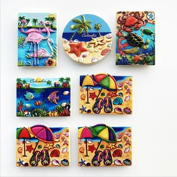 Наклейки на холодильник Columbia, Персонализированные креативные Трехмерные Туристические сувениры, Магнитные наклейки